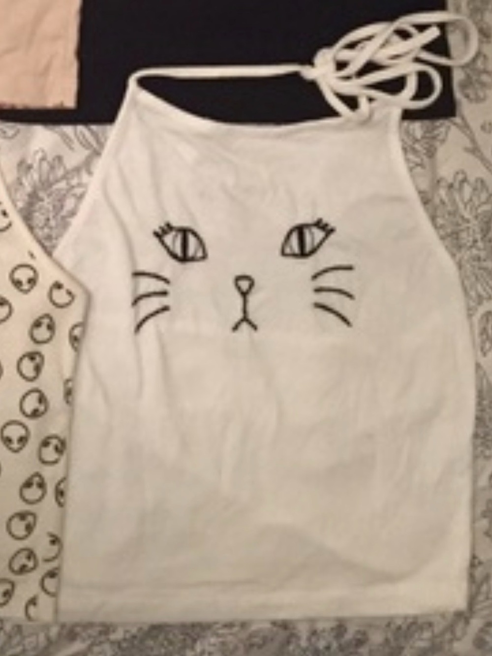 Brandy Melville White Cat Sachi Halter